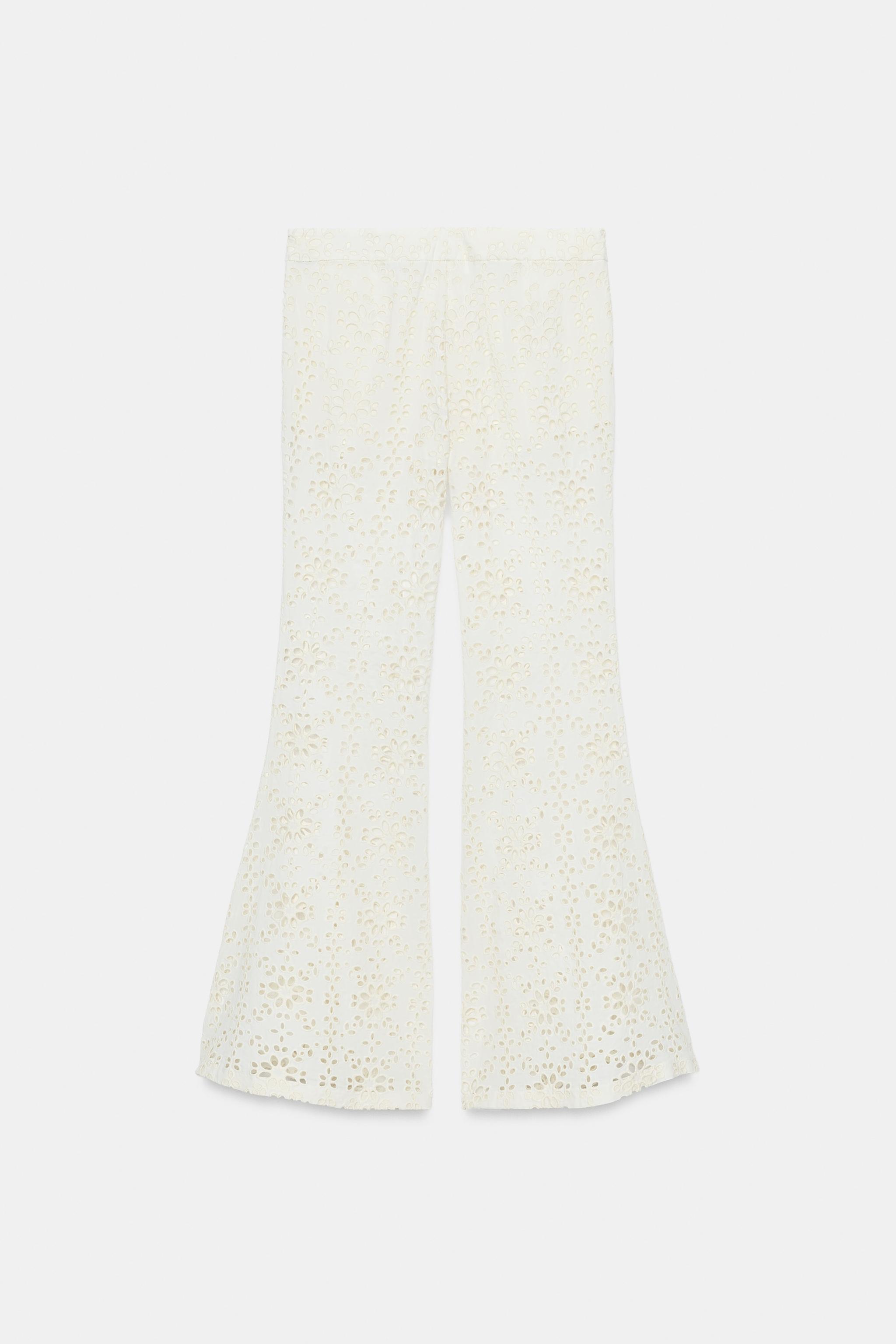 EMBROIDERED FLARE PANTS ZW COLLECTION